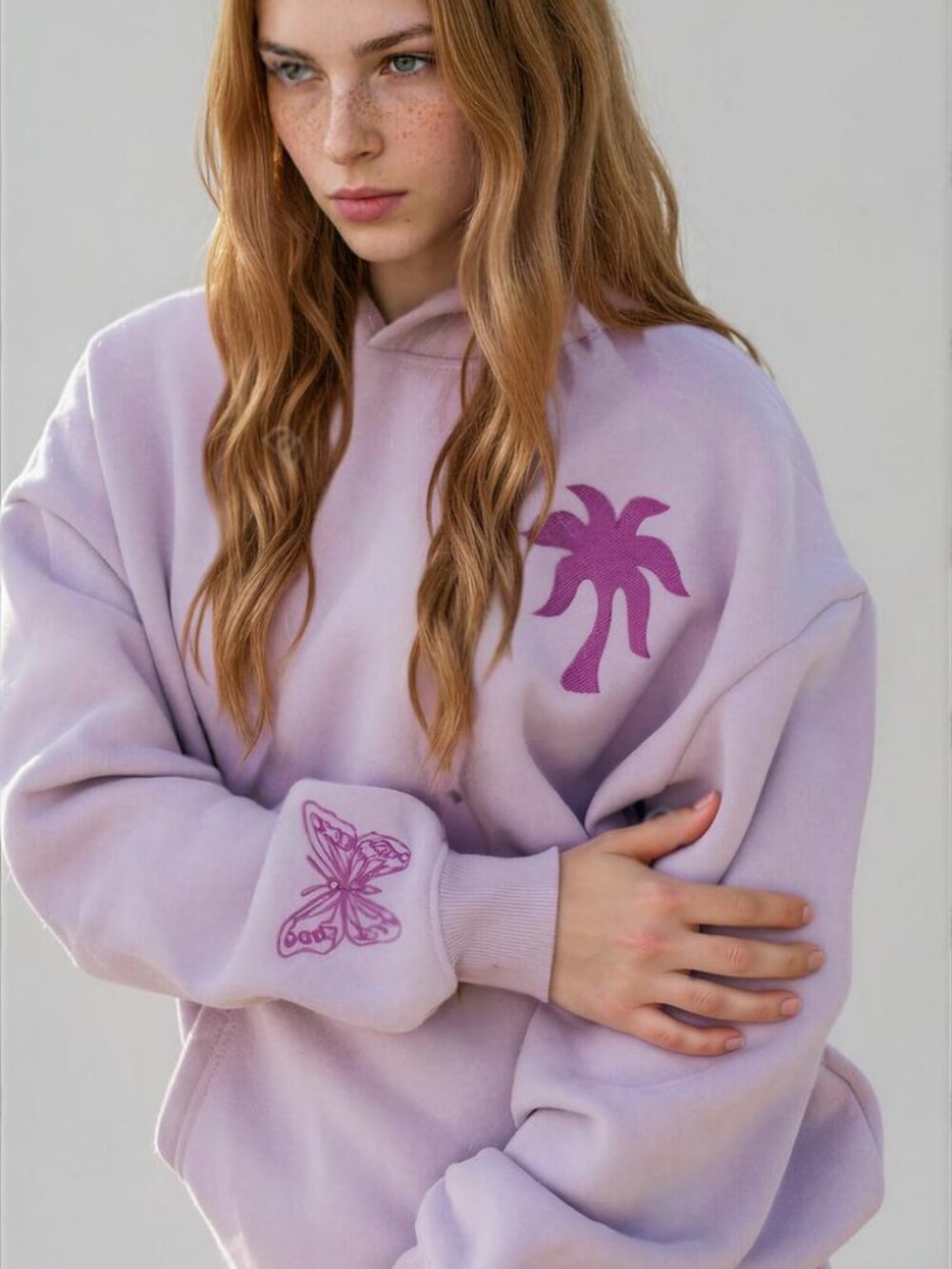 Pink Palm Puff - To Live For the Hope of it All - Hoodie